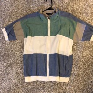 Vintage Christian Dior Monsieur zip-up short sleeve jacket